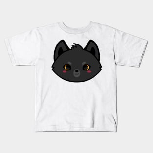 Cute Black Wolf Kids T-Shirt